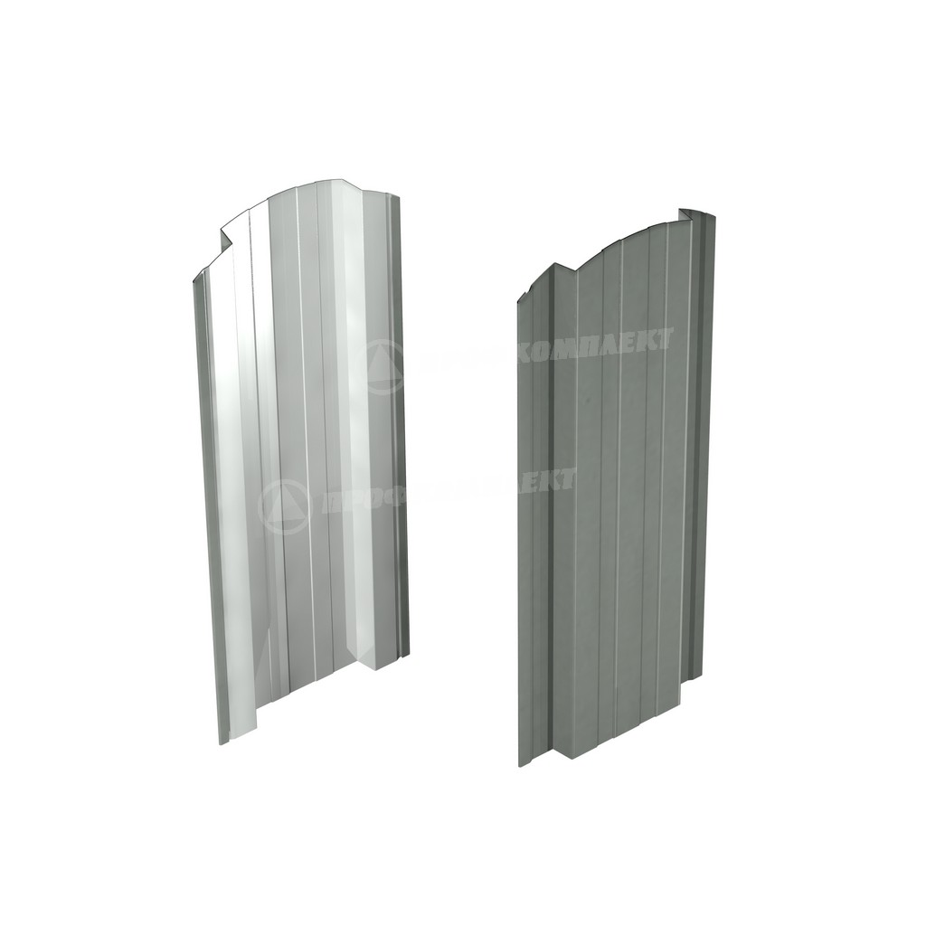 Штакетник металлический ПРОФКОМПЛЕКТ П-образный фигурный 100 (ПЭ-01-7005-0.45)